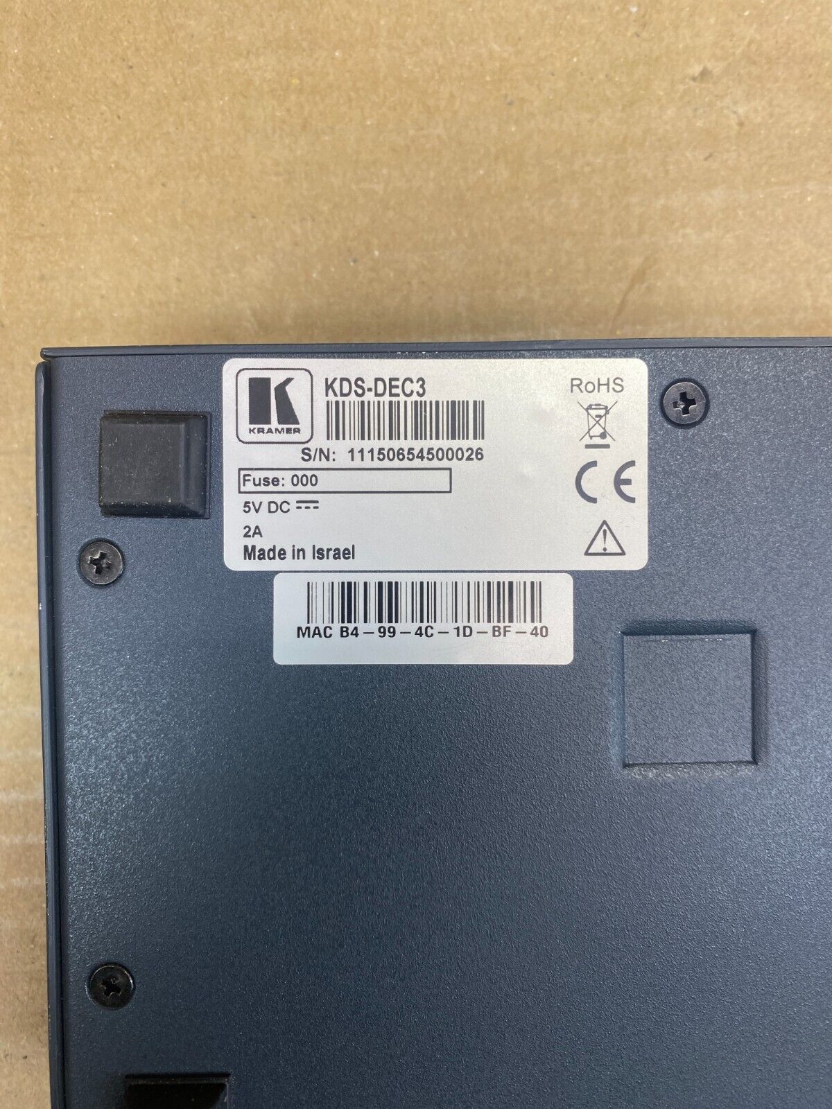 Broadcast HD Video Decoder Kramer KDS-DEC3 HDMI Ethernet 4K 1080p