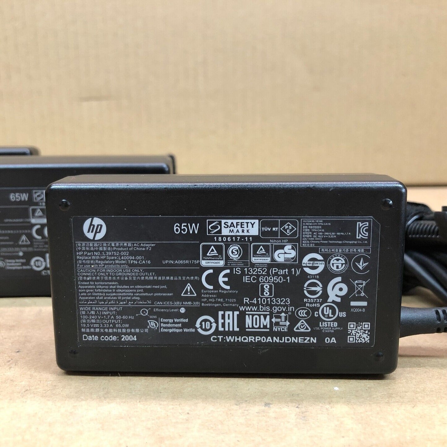 HP Genuine 65W TPN-LA16 Laptop Adapter Charger 6 Pack AC Supply Kit