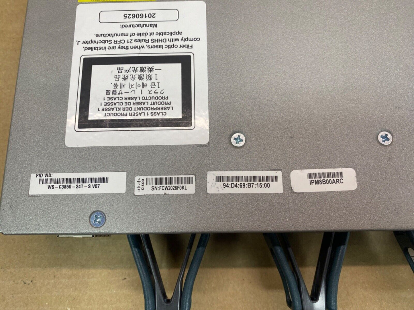 Cisco Catalyst WS-C3850-24T Ethernet Switch C3850-NM-Blank 24 Ports