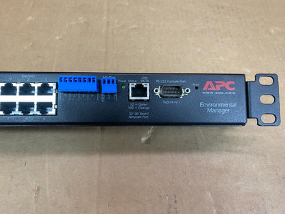 APC AP9340 Environmental Manager Ethernet Temperature Humidity Monitor