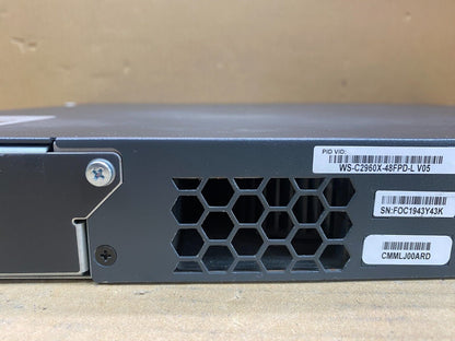 Enterprise Gigabit PoE+ Switch, Cisco Catalyst WS-C2960X-48FPD-L, 48 Ports