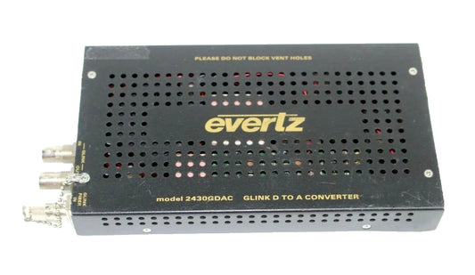 Broadcast G-Link to DVI Converter, Evertz MVP 2430GDAC, 1080p, Fiber/Coaxial
