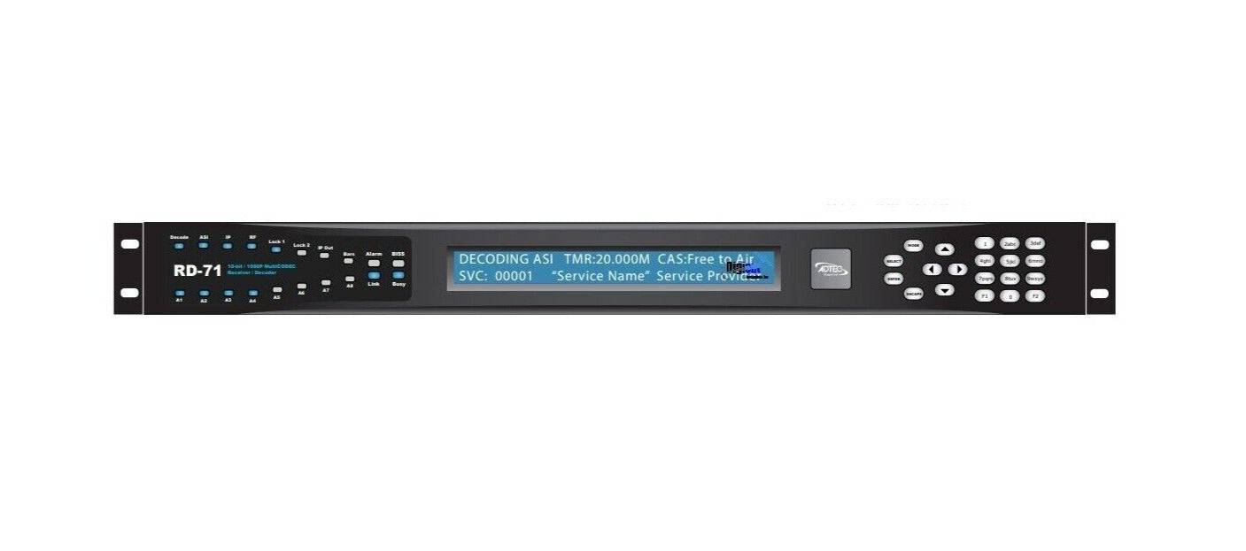 Broadcast H.264 IRD Receiver Adtec RD-71 1080P HDMI Output 1080P HD