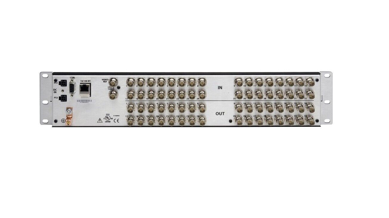 Miranda CR3232-SD 32x32 SD DVB-ASI Rackmount Video Router - Used
