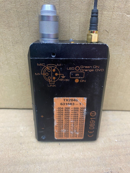Wireless Audio Transmitter TX2040 Infrared Remote 470-1000MHz 50mW Unit