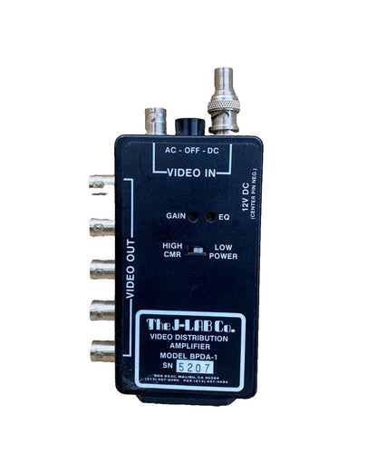 Broadcast Video Distribution Amplifier BNC Composite J-LAB BPDA-1 AC 12V DC