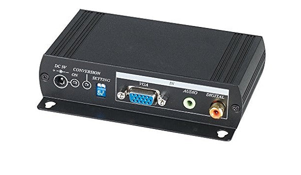 Speco VGA to HDMI Converter, Audio Support, Local Loop Output, 1080p