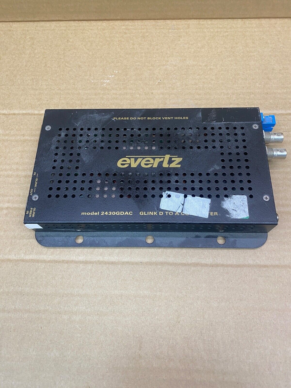 Broadcast G-Link to DVI Converter, Evertz MVP 2430GDAC, 1080p, Fiber/Coaxial