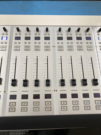 Broadcast 12-Channel Lawo Ruby Pro Audio Mixing Console Motorized Faders