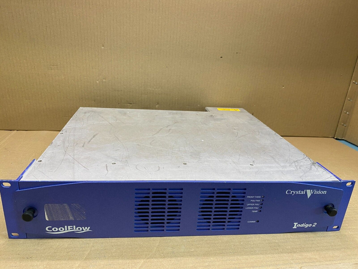 Crystal Vision Indigo 2 2U Rack Frame Dual PSU Hot-Swap 12-Card - Used