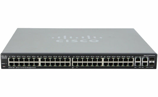 Network Switch PoE Cisco SF300-48PP V03 48-Port 10/100 Rack Mount