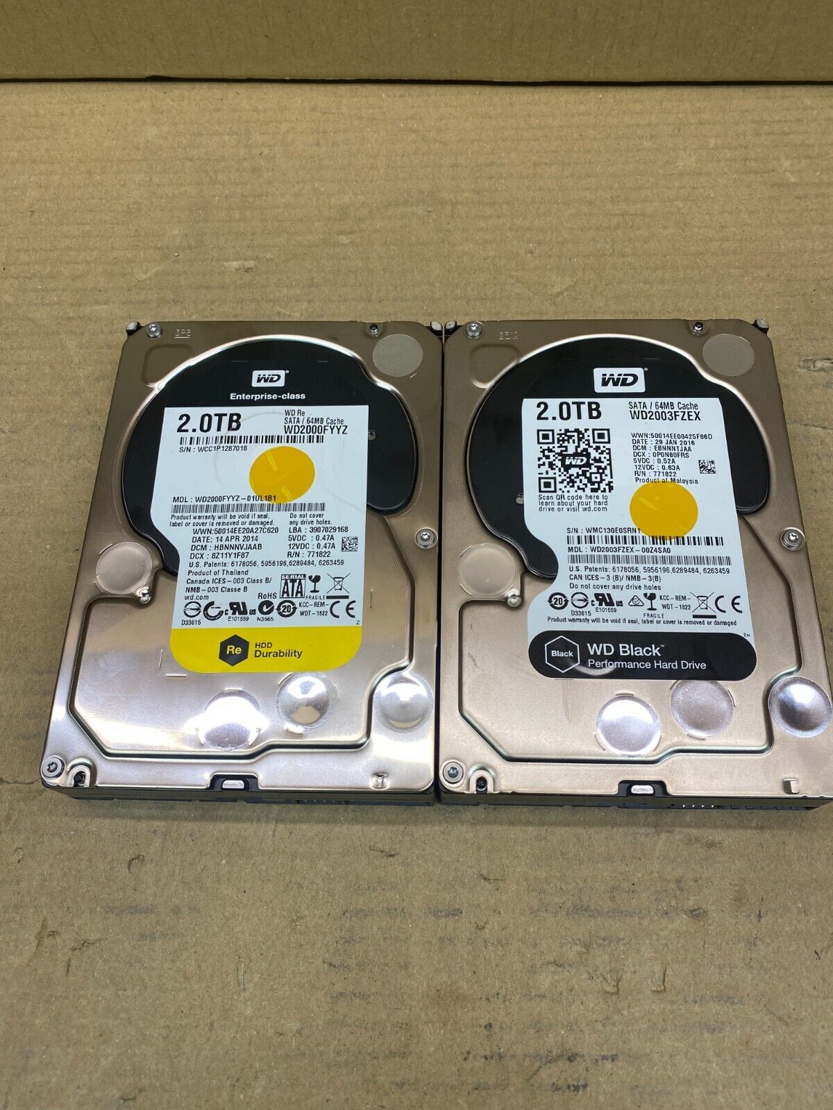 2TB WD Black SATA 6Gb/s HDD Dual-Core Desktop Drive 3.5" 7200RPM x2