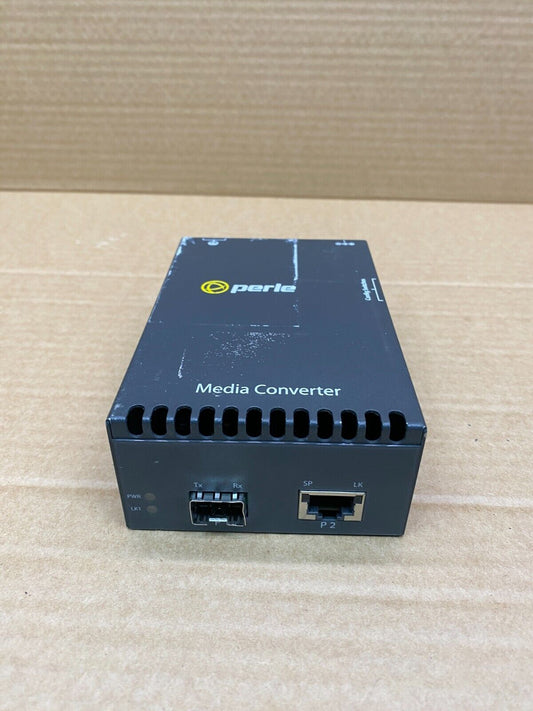 Perle S-10GRT-SFP 10G Media Converter, RJ45 & SFP+ Slots, Copper to Fiber
