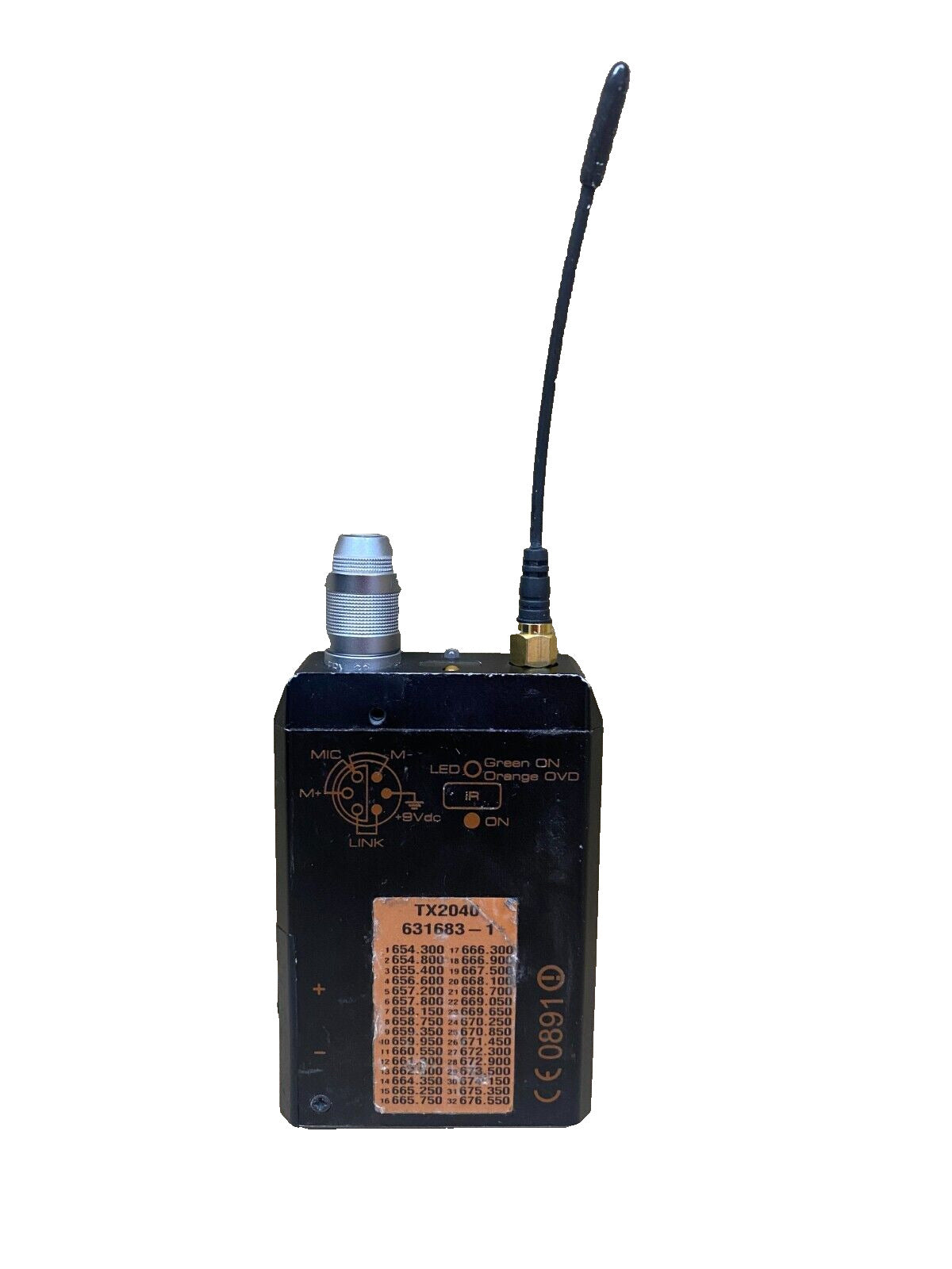 Wireless Audio Transmitter TX2040 Infrared Remote 470-1000MHz 50mW Unit