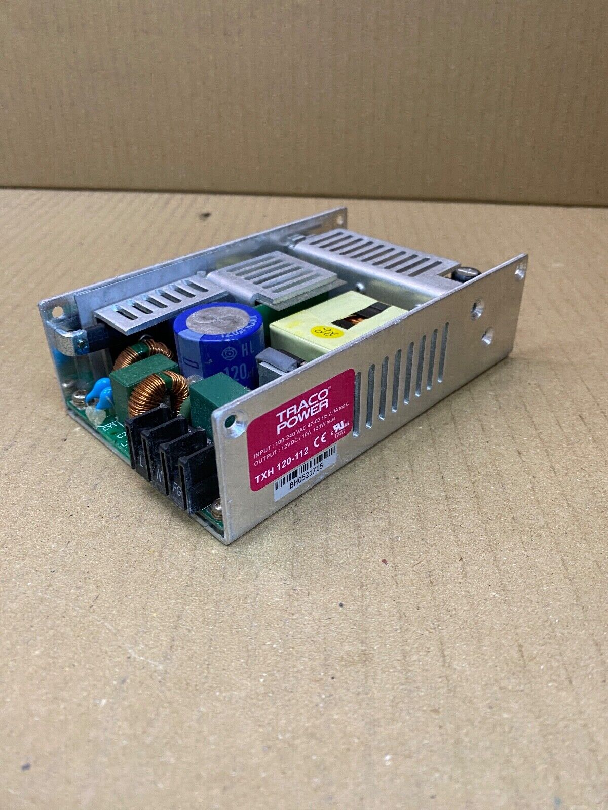 Industrial Adjustable Power Supply Traco TXH 120W 12V 10A PSU Enclosed