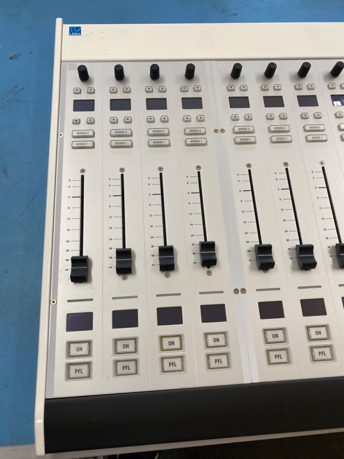 Broadcast 12-Channel Lawo Ruby Pro Audio Mixing Console Motorized Faders