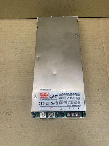 MEAN WELL RSP-2000-48 2000W 48V Power Supply PFC Compact 1U Design
