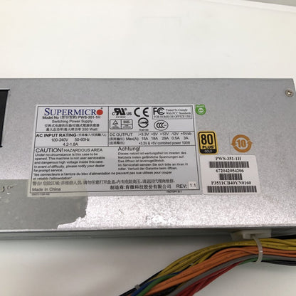 Professional Server Power Supply 350W 1U 80PLUS Gold Supermicro PWS-351-1H