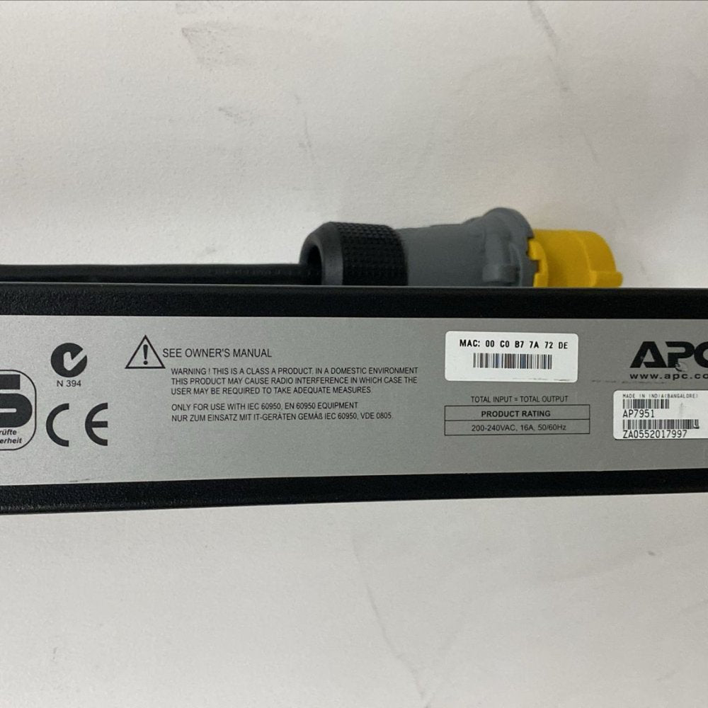APC AP7951 Switched Rack PDU 24-Outlet 16A 200-240V Remote Managed