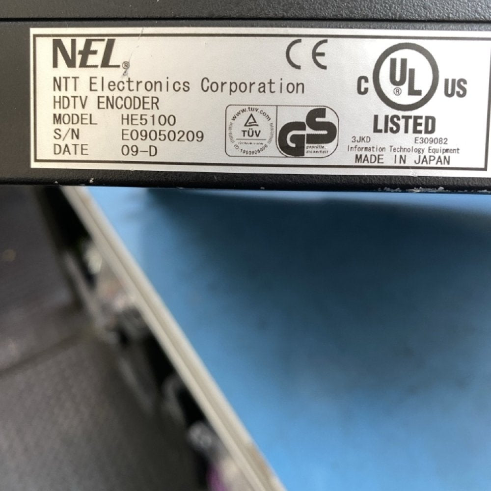 NTT Electronics HE5100 HDTV MPEG-2 Encoder Dual PSU SDI/ASI 1U Rack