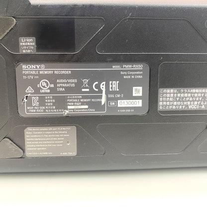 Broadcast XAVC Sony PMW-RX50 Portable Recorder SDI HDMI XLR Dual Slot