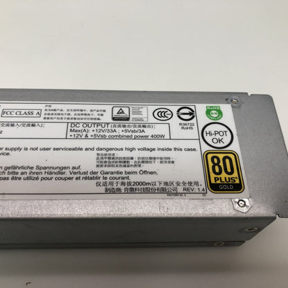 Supermicro PWS-406P-1R 400W Hot Swap Power Supply Gold for Data Center