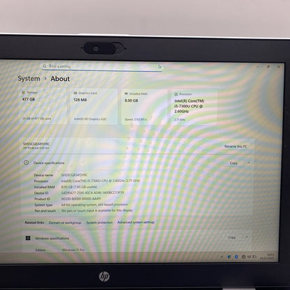 HP ProBook 650 G4 Intel i5 FHD 15.6 USB-C HDMI Business Laptop 1080p