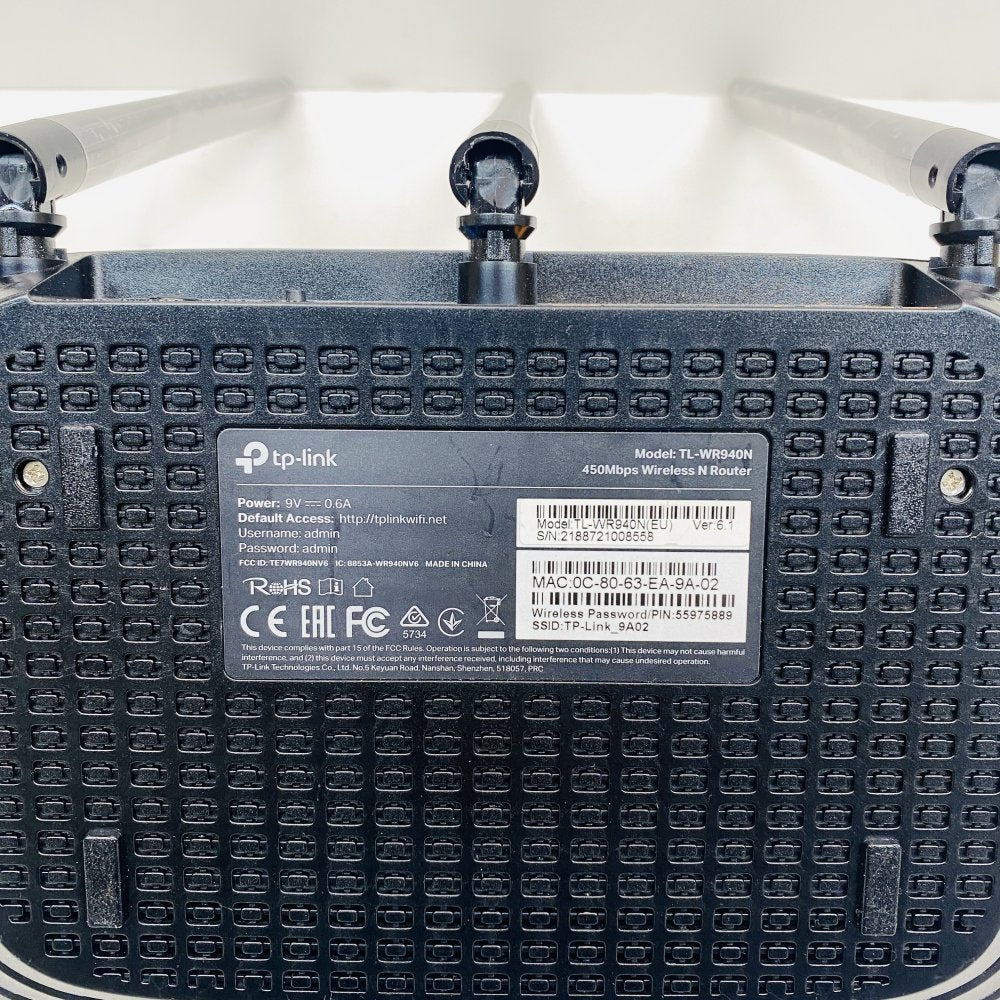 TP-Link TL-WR940N 450Mbps Wireless Router 3 Antennas 4 LAN Ports