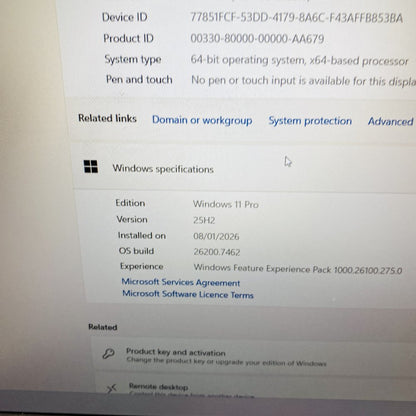 HP ProBook 650 G4 Intel i5-7300U 8GB RAM 512GB SSD Windows 11 Pro (Grade C)