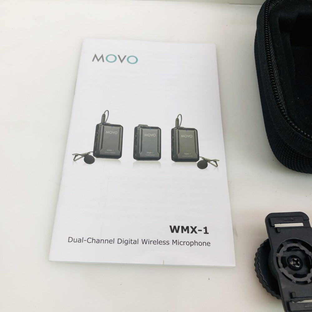 MOVO WMX-1 Dual-Channel Wireless Lavalier Mic Kit w/ Case - Used