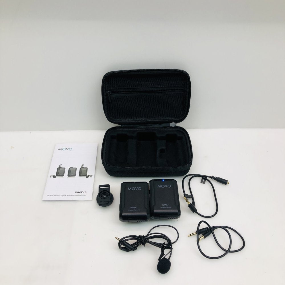 MOVO WMX-1 Dual-Channel Wireless Lavalier Mic Kit w/ Case - Used