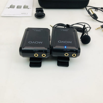MOVO WMX-1 Dual-Channel Wireless Lavalier Mic Kit w/ Case - Used