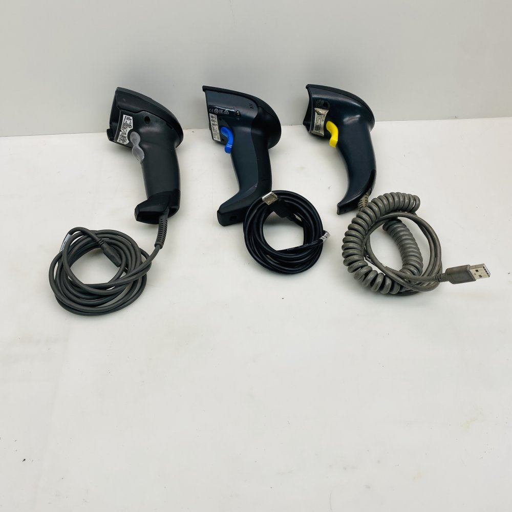 Lot of 3 Barcode Scanners: Zebra DS2208, Datalogic Gryphon GD4132, Wasp