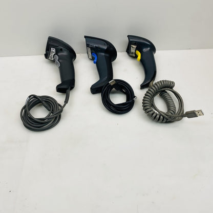 Lot of 3 Barcode Scanners: Zebra DS2208, Datalogic Gryphon GD4132, Wasp