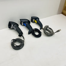 Lot of 3 Barcode Scanners: Zebra DS2208, Datalogic Gryphon GD4132, Wasp