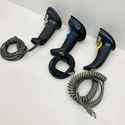 Lot of 3 Barcode Scanners: Zebra DS2208, Datalogic Gryphon GD4132, Wasp