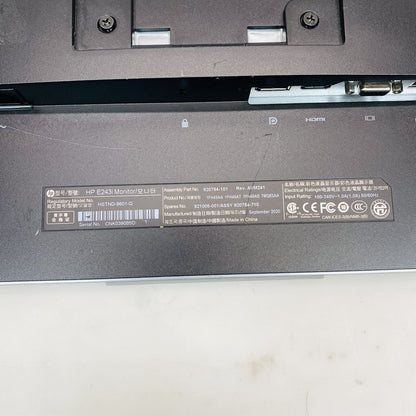 HP E243i 24" IPS Monitor - HDMI/DP/VGA, Used, Scratched