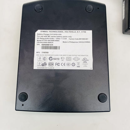 Symbol Technologies SACX000-4000C 4-Slot Battery Charger for MC w/ Adapter Used