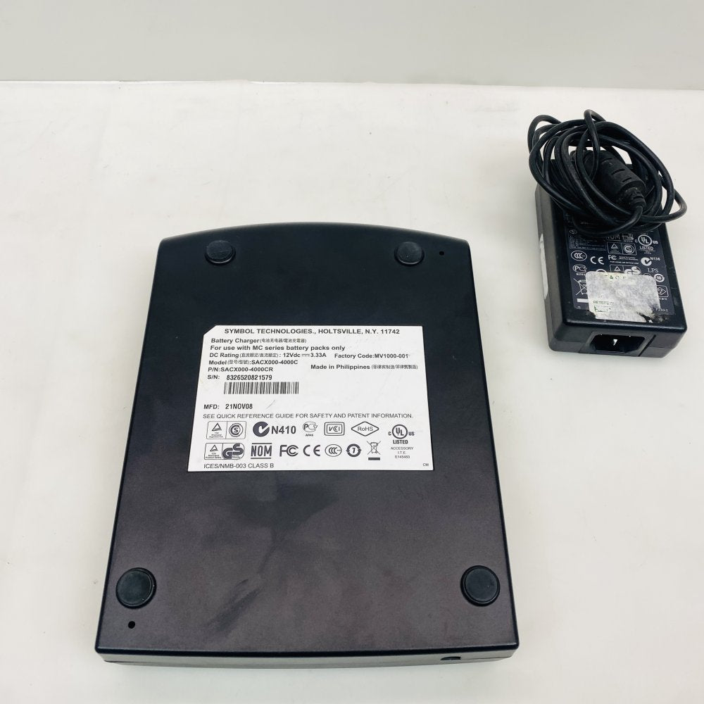 Symbol Technologies SACX000-4000C 4-Slot Battery Charger for MC w/ Adapter Used