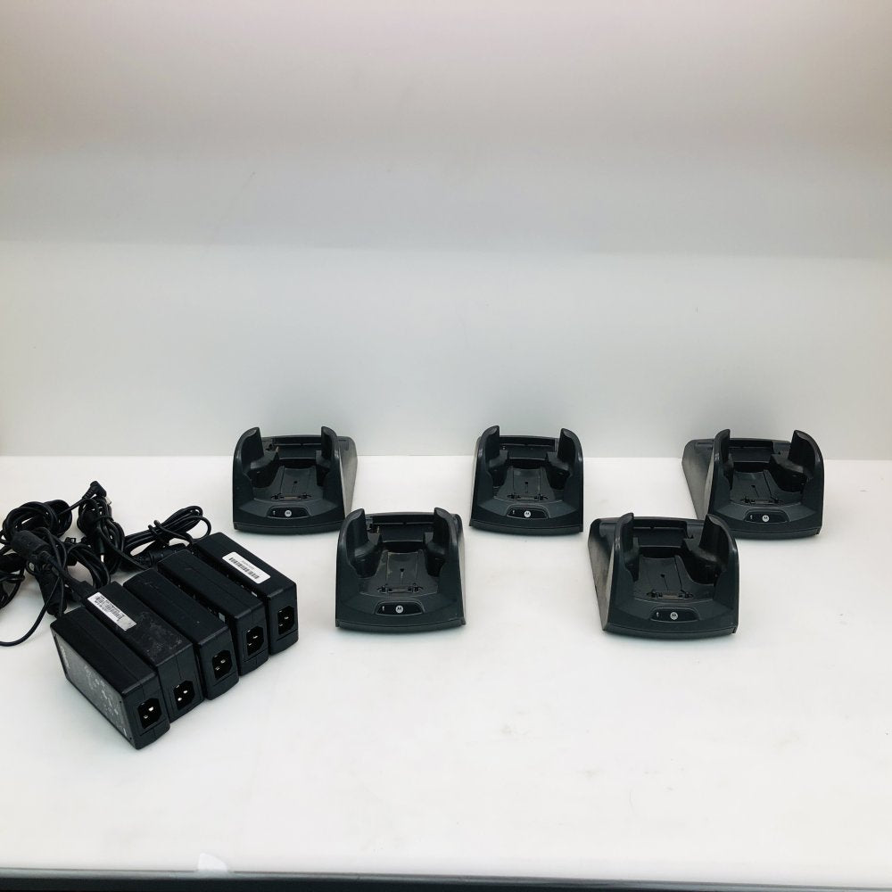 Motorola Symbol CRD7X00-1 Charging Cradle Dock Lot of 5 w/ AC Adapters - Used