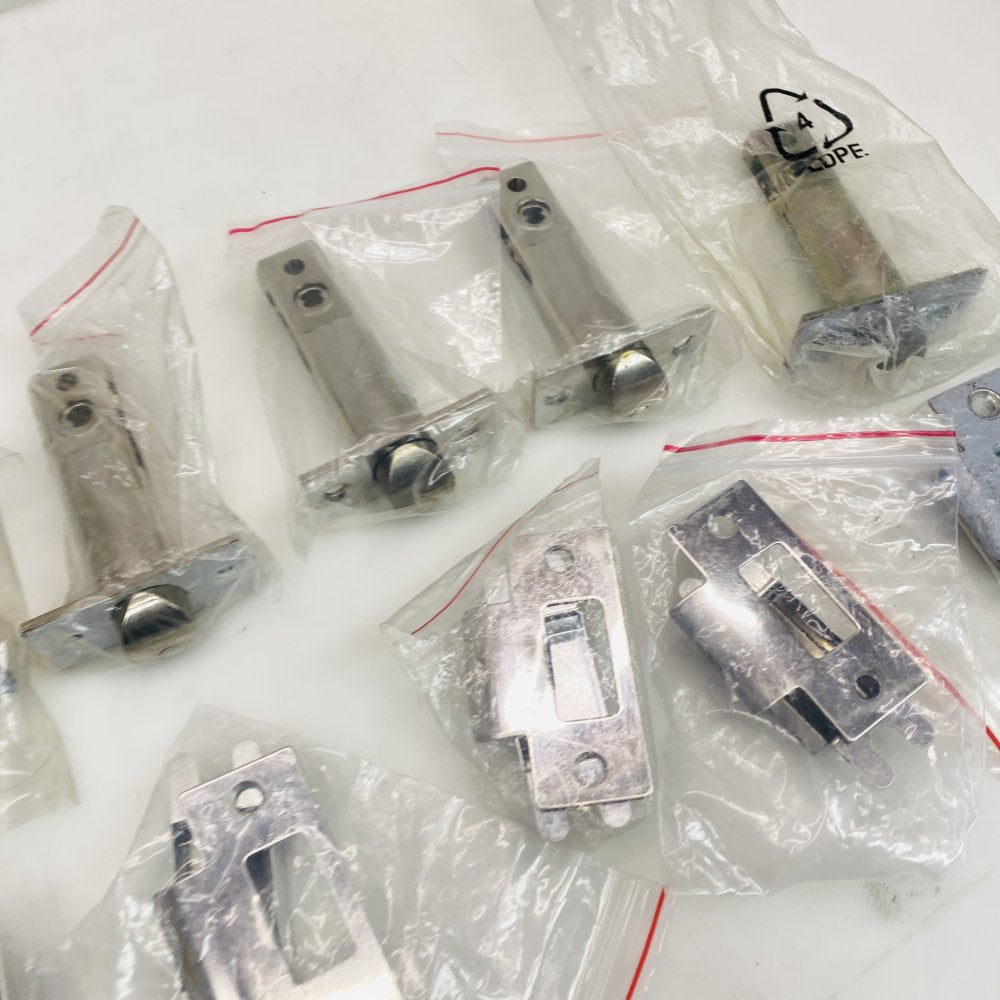 Tubular Door Latch Bolts with Strike Plates Lot of 5 Heavy Duty