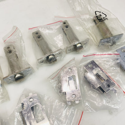 Tubular Door Latch Bolts with Strike Plates Lot of 5 Heavy Duty