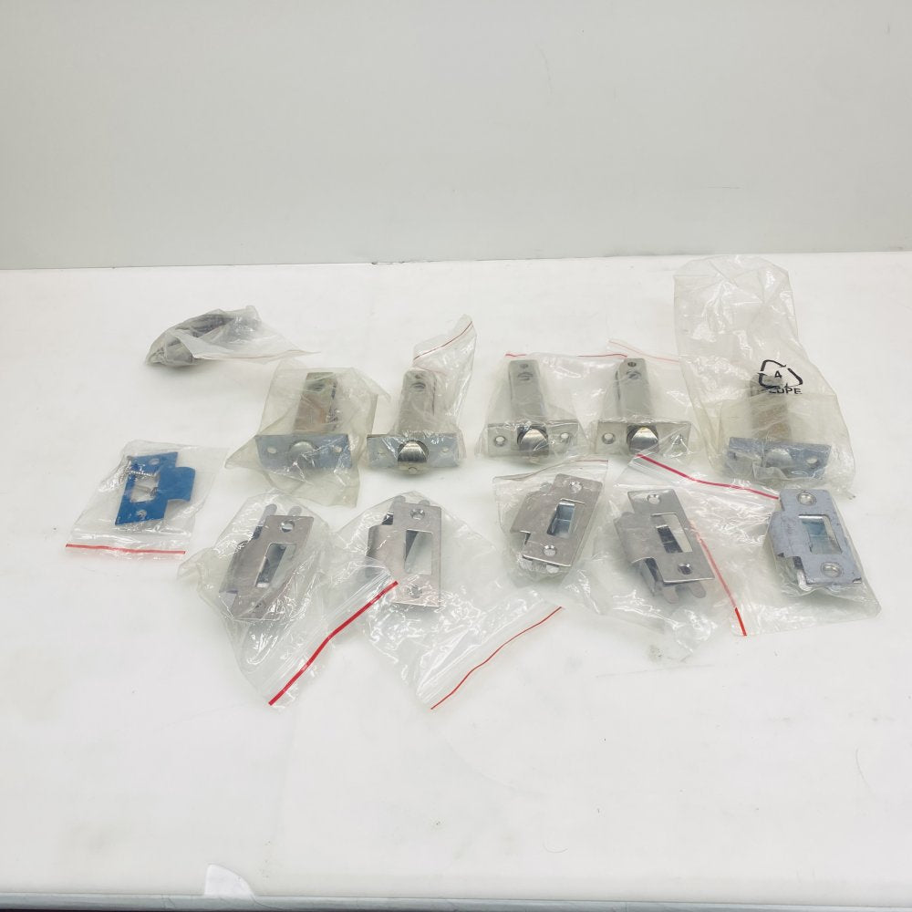 Tubular Door Latch Bolts with Strike Plates Lot of 5 Heavy Duty