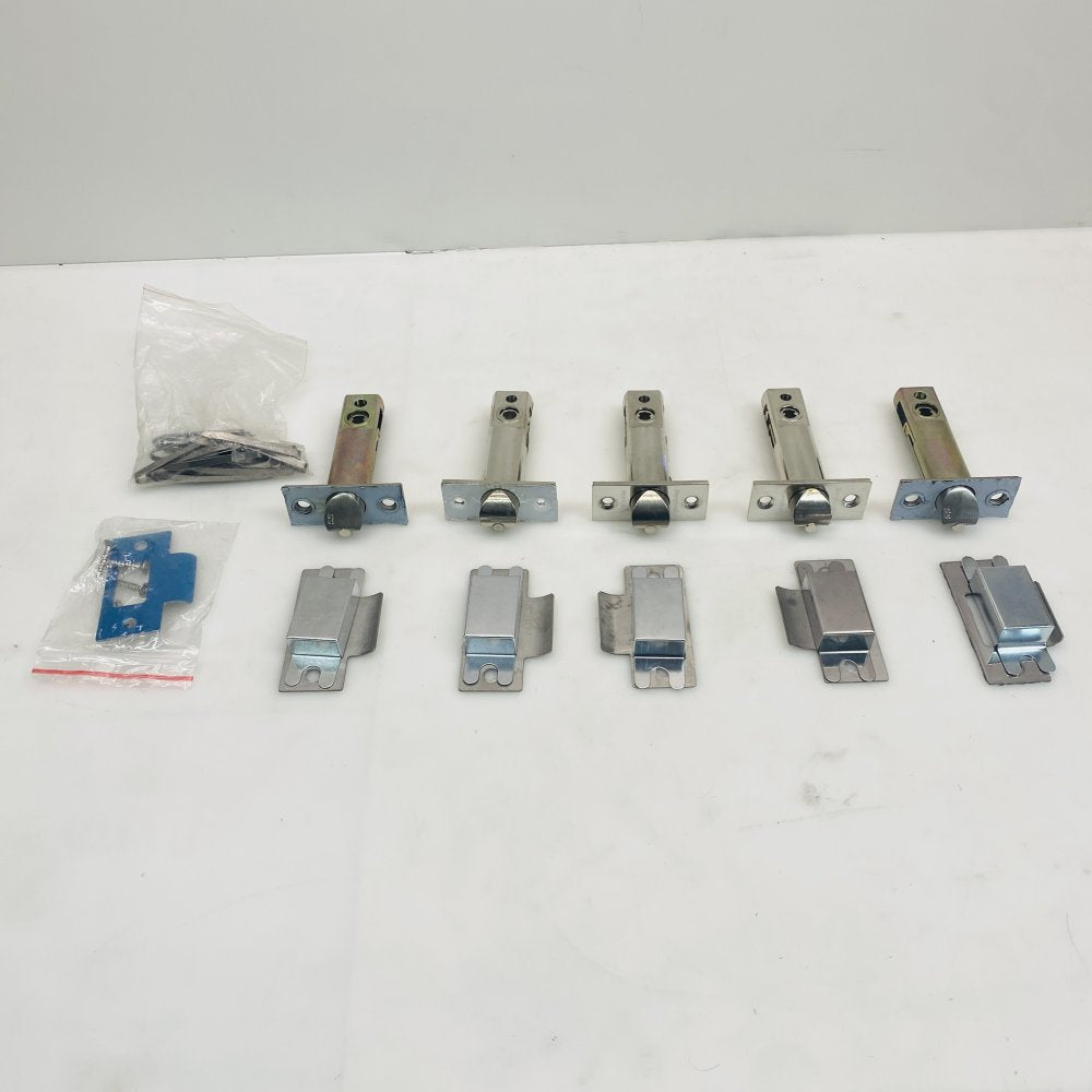 Tubular Door Latch Bolts with Strike Plates Lot of 5 Heavy Duty