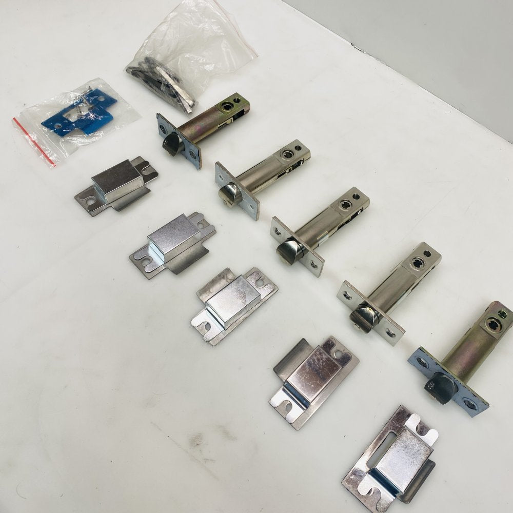Tubular Door Latch Bolts with Strike Plates Lot of 5 Heavy Duty