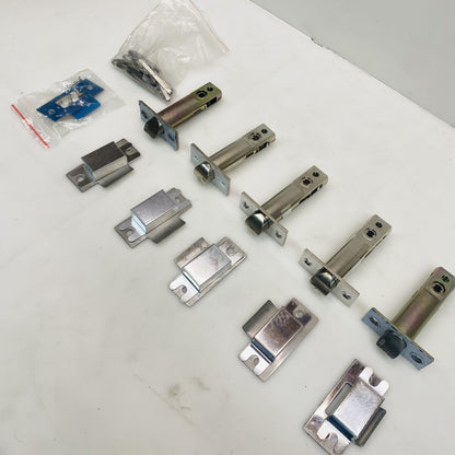 Tubular Door Latch Bolts with Strike Plates Lot of 5 Heavy Duty