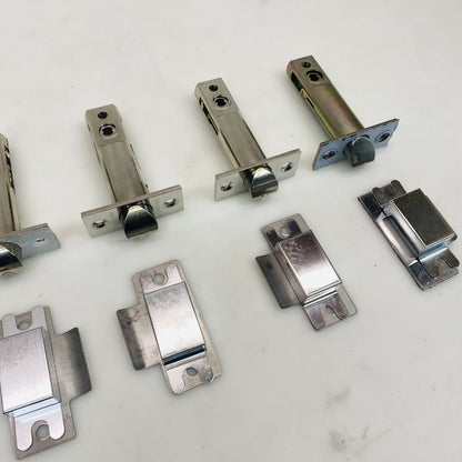 Tubular Door Latch Bolts with Strike Plates Lot of 5 Heavy Duty