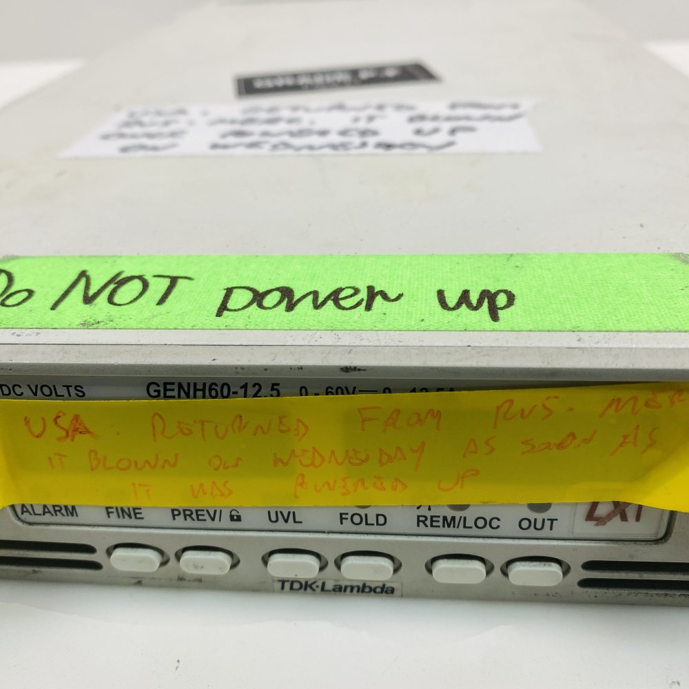 TDK-Lambda GENH750W Programmable DC Power Supply - Faulty