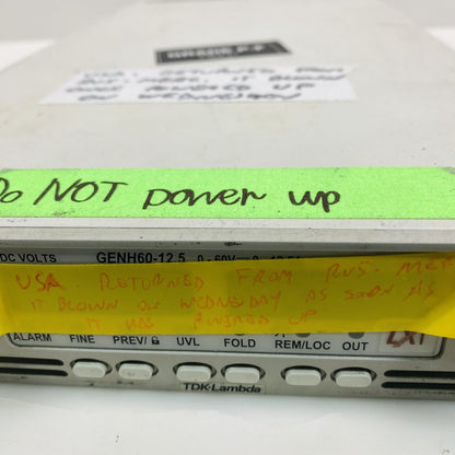 TDK-Lambda GENH750W Programmable DC Power Supply - Faulty