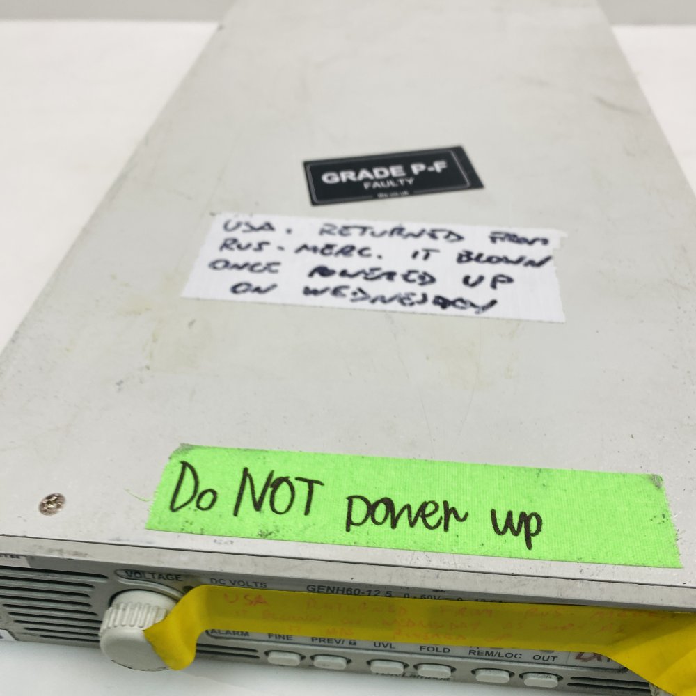 TDK-Lambda GENH750W Programmable DC Power Supply - Faulty